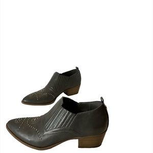 Sam Edelman Circus Helena Studded Grey Western Ankle Booties Women's Sz. 6.5